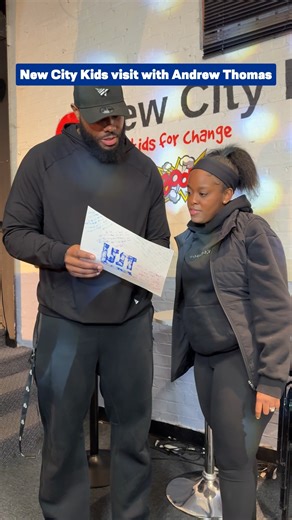 11K views · 249 reactions | Andrew Thomas visited New City Kids in Jersey City to celebrate music and support their programs with a donation from his foundation  | New York Giants | Facebook