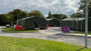 Around 200 asylum seekers in tented accommodation