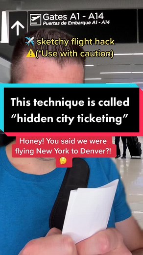 This is called “hidden city ticketing” #learnontiktok