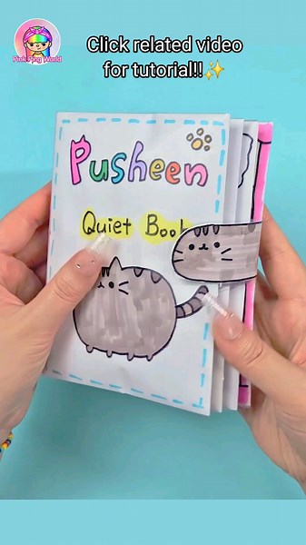 Pusheen Squishy Book #quietbook #paperdiy