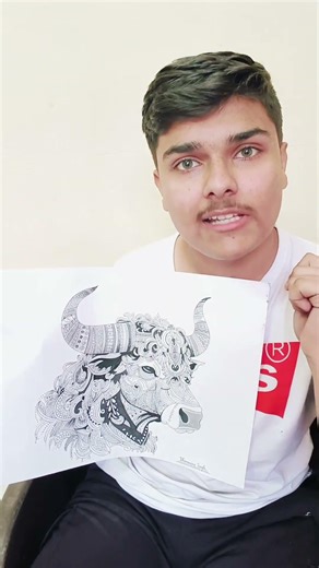 How to draw a cow in mandala art ? #artandcraft #drawingpainting #drawing #mandala