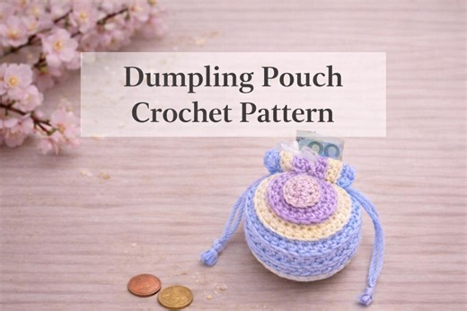 Dumpling Coin Purse Crochet Pattern | Mini Drawstring Bag PDF | Beginner Friendly - Etsy