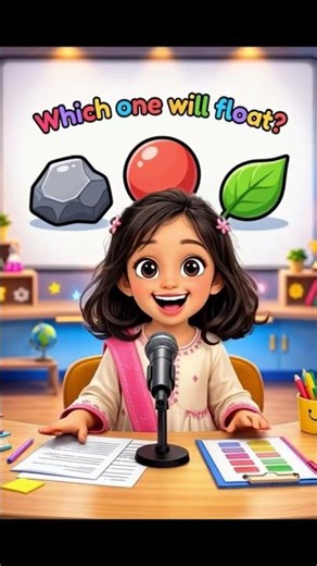 Sink or Float? 🪨⚽🍃 | Fun Science Experiment for Toddlers & Preschool Kids