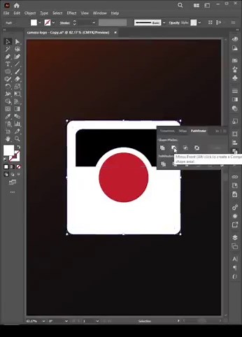 how to design camera logo in illustrator #logodesigns #cameralogo