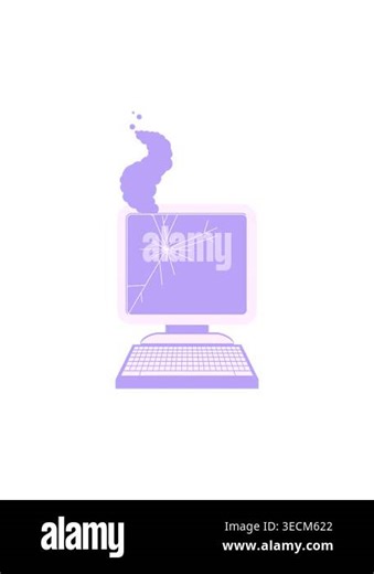 spinning motion animation of broken computer graphic vector illustration design Stock Video Footage - Alamy