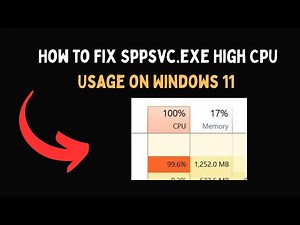How to Fix Sppsvc exe High CPU Usage on Windows 11