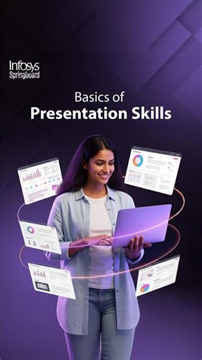 Infosys Springboard on Instagram: "Present with confidence, not nerves! 💪 Learn practical skills you can use every day with Infosys Springboard. Course link: https://infyspringboard.onwingspan.com/web/en/app/toc/lex_auth_01297973765144576024689_shared/overview [ Presentation skills, soft skills, career growth, Infosys Springboard, skill building, public speaking]"