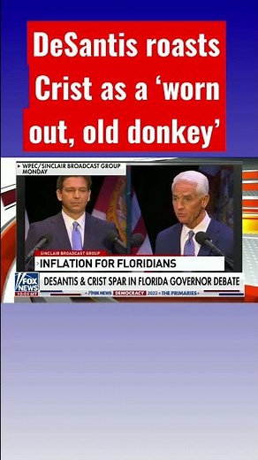 DeSantis spars with Crist in Florida governor debate #shorts