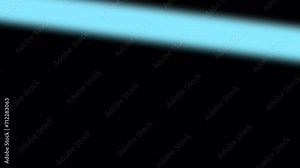 Abstract blue horizontal line moving from up to bottom side animation art on black background for screen project overlay. Isolated using QuickTime Alpha Channel ProRes 444 Stock Video