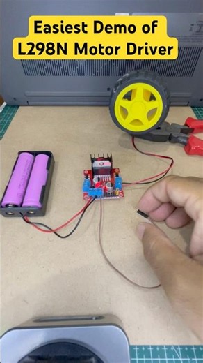 Easiest Demo Of L298N Motor Driver #arduino #dcmotor #electronics