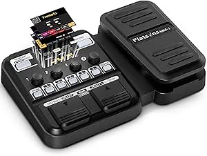 KMF-1 Guitar Pedal, 77 Effects Guitar Multi Effects Pedal with 50 Preset, 42 Drum Rhythm, 18 Amp/Cab, Upgraded Color Screen, Aux In, Guitar Tuner Looper Expression Wah Volume Distortion Pedal
