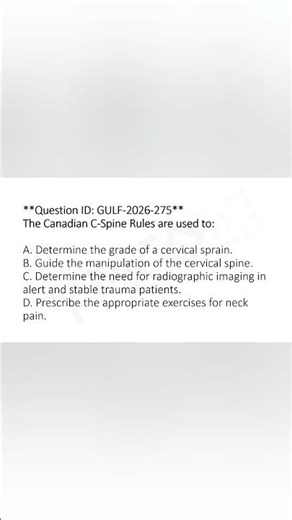Q275: Orthopedic– Physiotherapy MCQ Shorts | DHA MOH HAAD | Y MCQ by Yshak