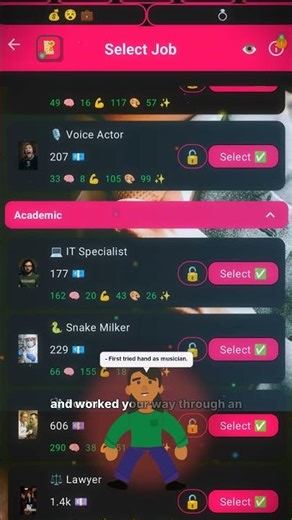 Tried EVERY job category! Which is the best? | Life Simulator #Shorts