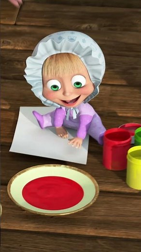 爷爷是艺术家！ #Shorts #mashaandthebear #mashabearchinese #玛莎和熊 #masha #funny #chinese #cartoons