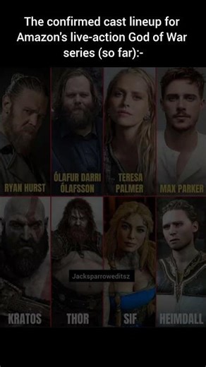 The confirmed cast lineup for Amazon's live-action God of War series🔥#godofwar #kratos #kratosedit