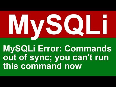 🔥 FIX MySQLi ERROR: Commands out of sync; you can't run this command now (after mysqli_multi_query)