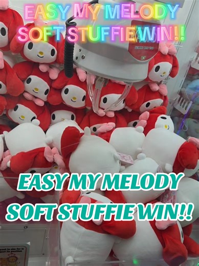 Follow for MORE Crane-Game TIPS AND TRICKS! 🕹 #mymelody #sanrio #hellokitty #clawmachine #arcade