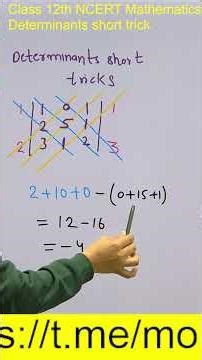 Matrix and determinant short tricks by Mohan Sir