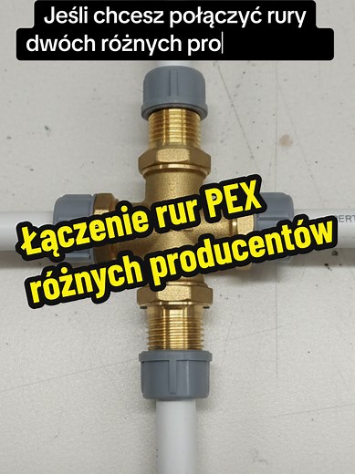 Jak powinno prawidłowo łączyć się dwa różne systemy rur wodnych PEX. Większość producentów rur wodnych zaleca ten sposób. #laczenie #rur #pex #hydraulika