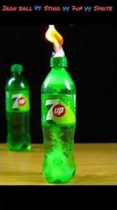 Hot iron ball vs sting vs 7up vs sprite || Experiment