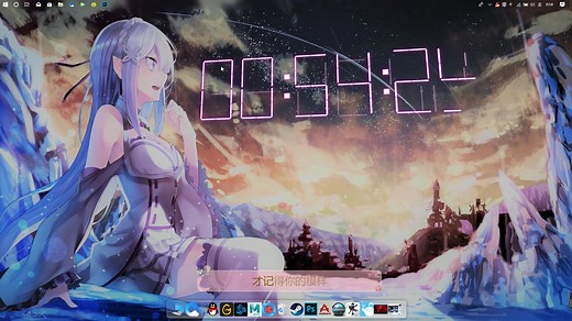 WIN10超级美化教程演示，wallpaperEngine互动动态桌面＋透明状态栏+仿ios风应用栏＋桌面整理