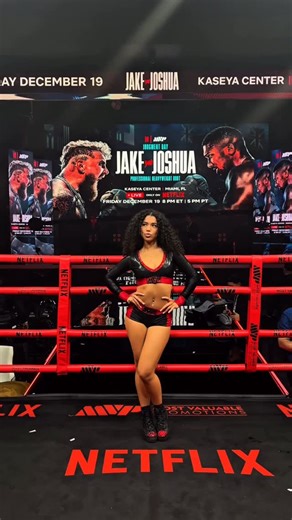 JOURNI ⭐️ on Instagram: "Your screen…. my runway. See you Friday 🥊🖤 #anthonyjoshua #jakepaul #fightnight"