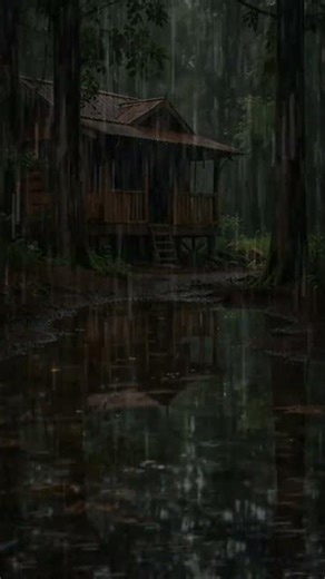 Rain, Thunder and Wind Outside Cozy Forest #rain #rainoundforsleep #heavyraining