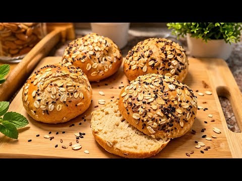 Soft & Fluffy Atta Buns Recipe | 100% Whole Wheat Buns | No Maida