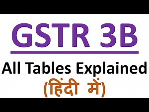 GSTR 3B Explained All Tables (in Hindi)