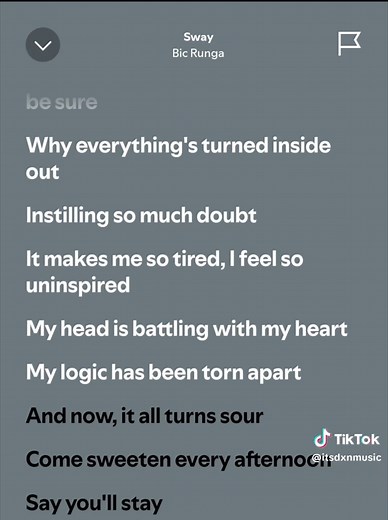Sway by Bic Runga: Full Lyrics and Meaning