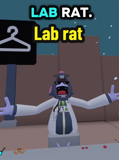 A lab rat lab rat. Do you get it? you know like a lab rat which is the beta test role and lab rat as in a rat in a lab (coat in this instance) #labrat #yeepslabrat #yeepshideandseek #yeeps #yeepsvr