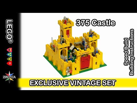 LEGO The Castle | LEGO 375 | LEGO Castle - Yellow LEGO Castle Speed Build, Review + Instructions
