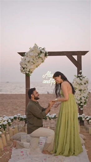 A proposal that felt straight out of a dream, brought to life on the golden shores of Goa.✨