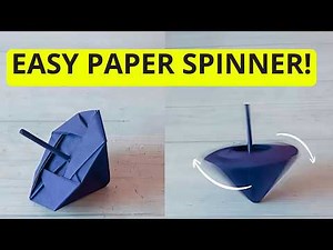 How to Make an Easy Paper Spinner | Fun Origami Toy That Really Spins!