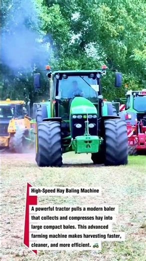 Automatic Hay Bale Stacking Machine #tractor #farming