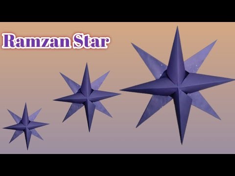 🩵 Easy Origami Ramzan Star Tutorial ✨Beautiful Paper Stars for Ramadan 💫