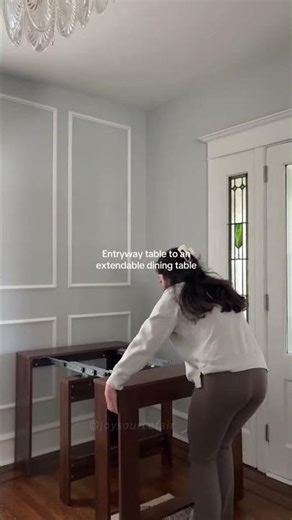 This console table hides a HUGE secret… 🤯 (Wait for it!) 🪄 #extendabletable #shorts #joysource
