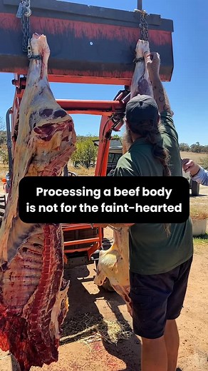 327 reactions · 6 comments | This is a full beef body I’m breaking...