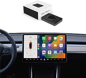 Tesla Carplay, Wireless Carplay Adapter & Android Auto for Tesla Model 3/Model Y (2016-2024 Years), Plug & Play Instant