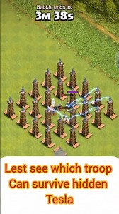 impossible hidden tesla trap vs every type of troops max level #shorts #clashofclans