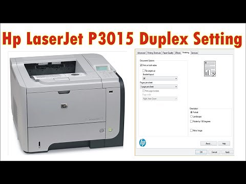 Hp LaserJet P3015 Duplex Setting| Hindi/Urdu