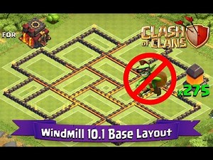 Clash Of Clans: TH10 | BEST Farming Base Layout (275 Walls) - Windmill 10.1