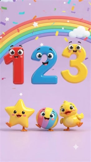 1 2 3 Counting Song 🔢 | Count With Me! 🌈 #Shorts #kidssongs
