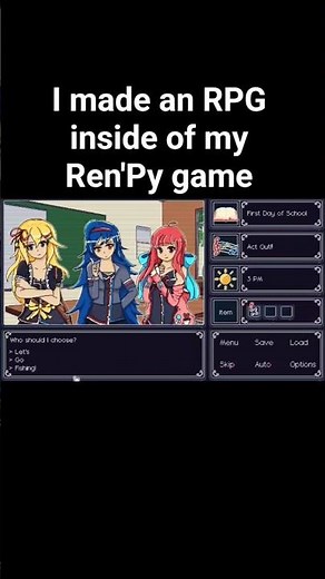 Using Ren'Py to build an RPG #indiedev #renpy #gamedev #visualnovel #anime #pixelart
