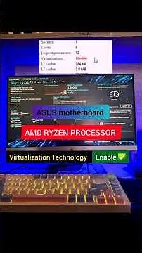 Virtualization enable on ASUS motherboard in AMD processor in window 11 #shorts #virtualization #1m
