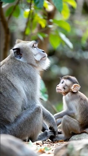 Beautiful monkey in the jungle.