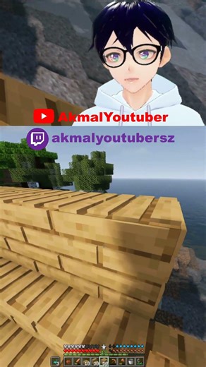 Trying to build a house in my survival world... #minecraft #vtuberclips #myvt #vtuber #envtuber