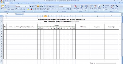 Contoh format jadwal pemeliharaan sarana dan prasarana sekolah