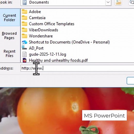 MS PowerPoint Adding External Hyperlinks