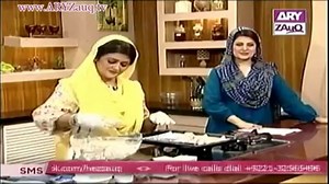Hasb-e-Zauq with Samina Jaleel and Farhana Owais, Green Chops & Pina Colada Cheesecake, 22-10-13